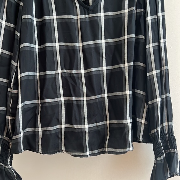NWT Banana Republic Factory Size Small Plaid Blouse - Picture 7 of 17